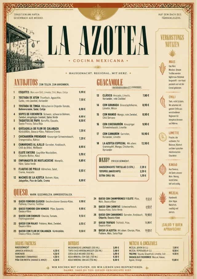 Heritage Tradition mexican-menu menu template preview