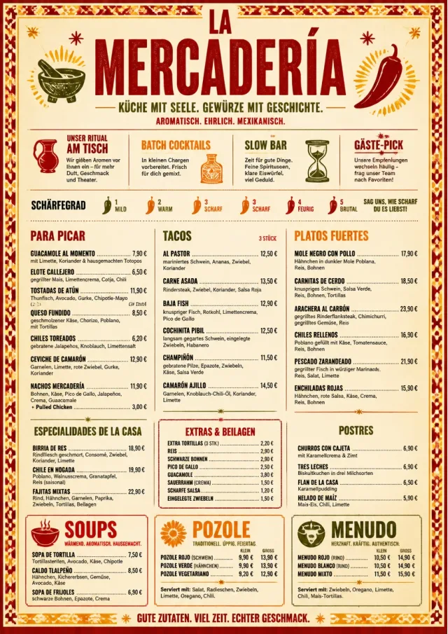 Spice Market Bold mexican-menu menu template preview