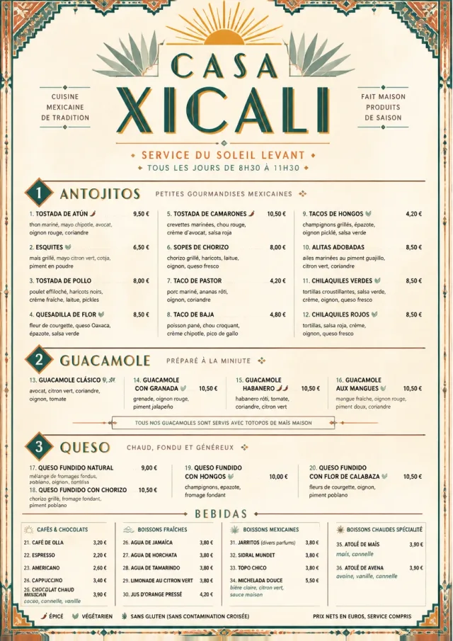 Heritage Tradition mexican-menu menu template preview