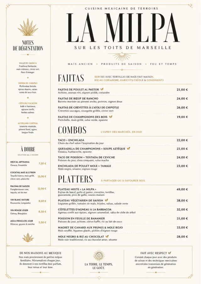 Fine Regional mexican-menu menu template preview