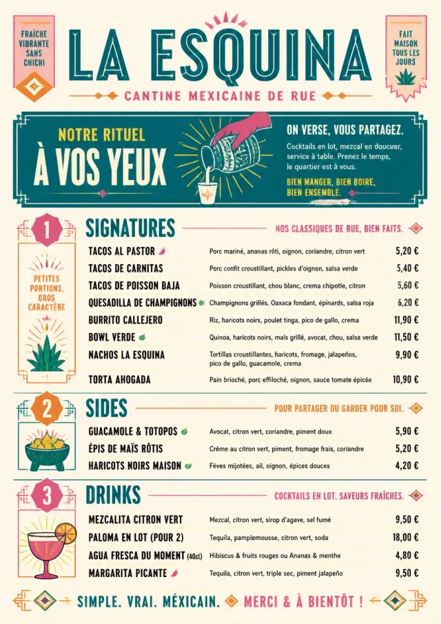 Street Stall Flyer mexican-menu menu template preview