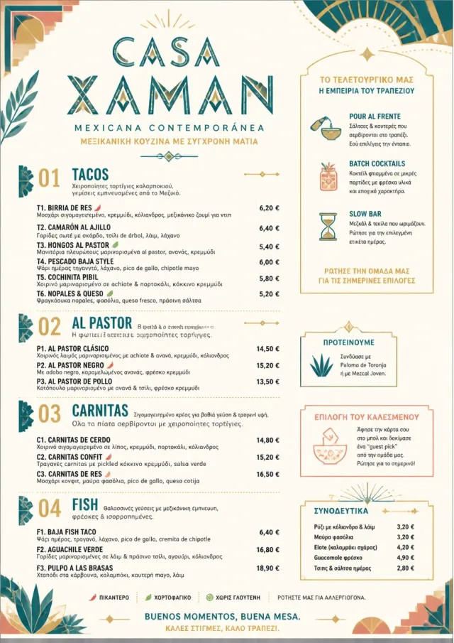 Modern Fusion mexican-menu menu template preview