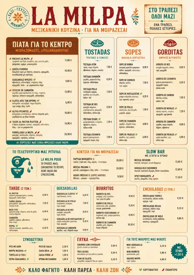 Family Style Feast mexican-menu menu template preview