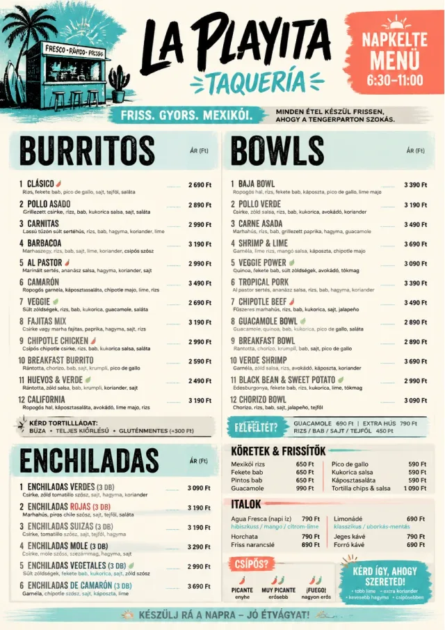 Street Stall Energy mexican-menu menu template preview