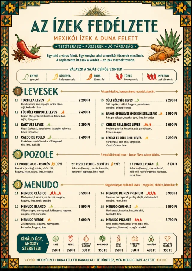 Spice Market Bold mexican-menu menu template preview