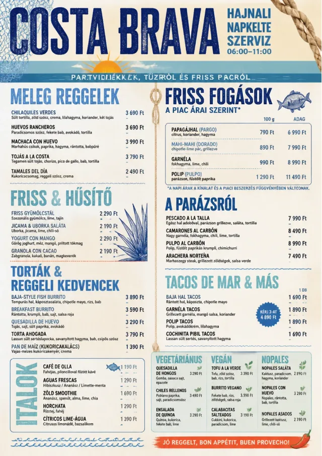 Coastal Regional mexican-menu menu template preview