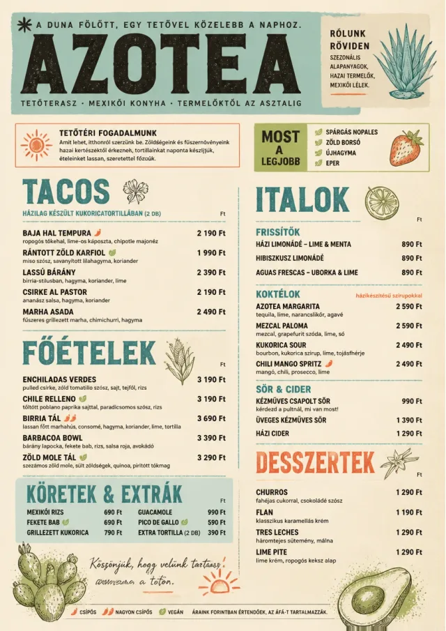 Farm Table Rustic mexican-menu menu template preview