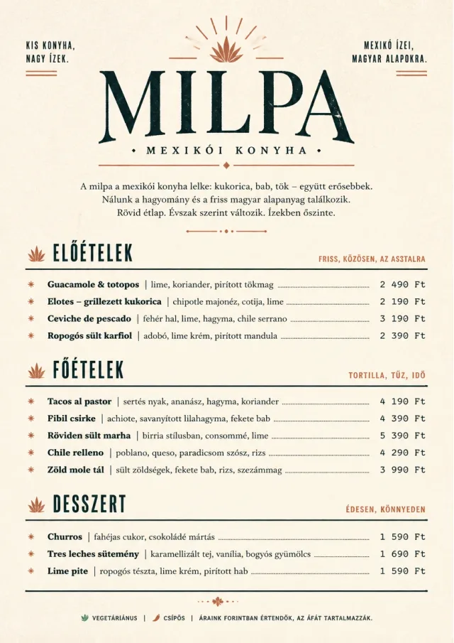 Chef Carte Brève mexican-menu menu template preview