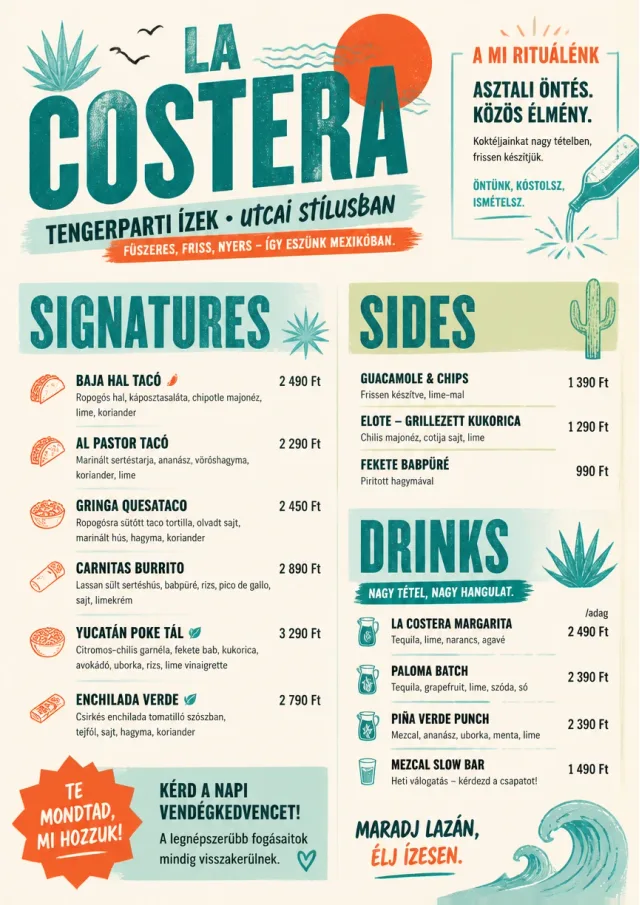 Street Stall Flyer mexican-menu menu template preview