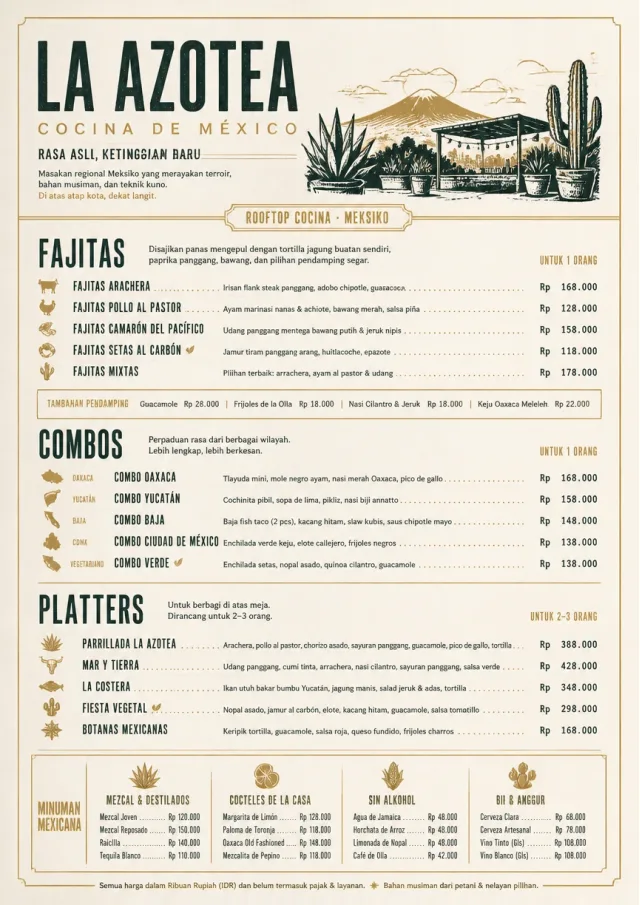Fine Regional mexican-menu menu template preview