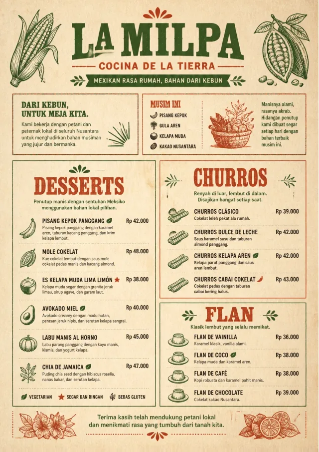 Farm Table Rustic mexican-menu menu template preview