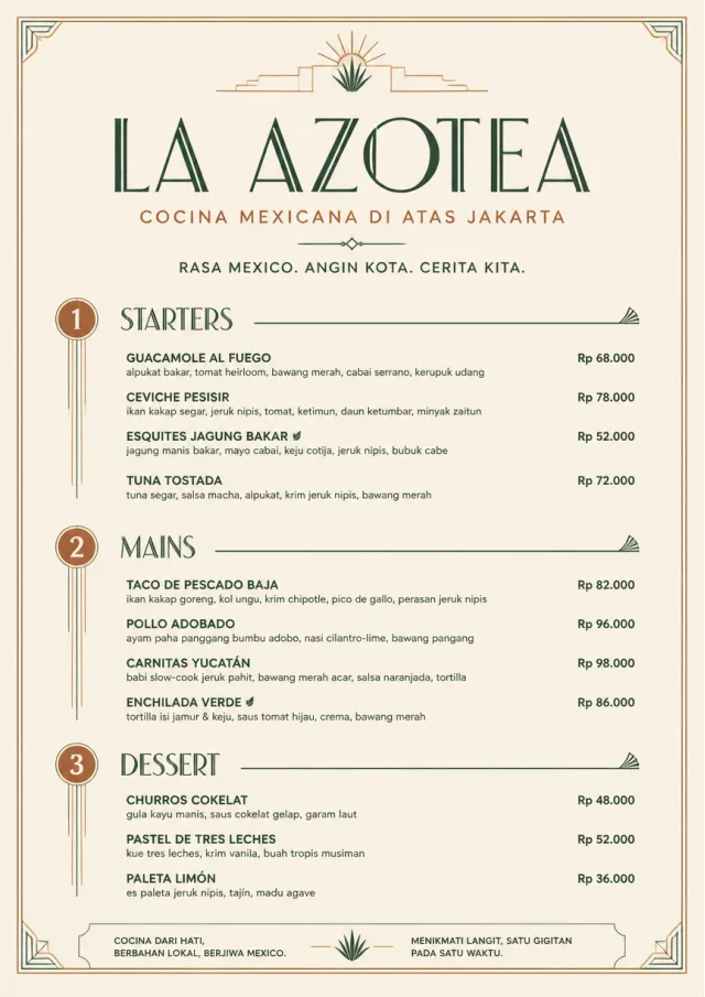 Chef Carte Brève mexican-menu menu template preview