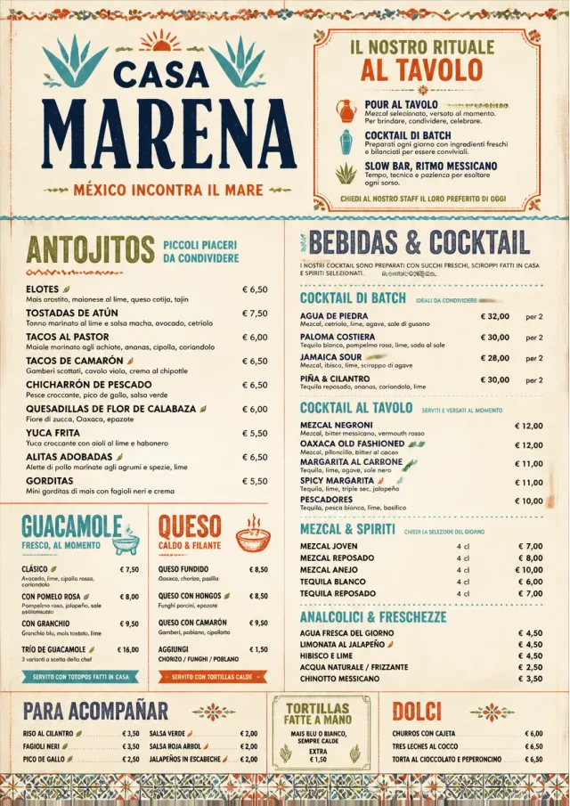 Heritage Tradition mexican-menu menu template preview