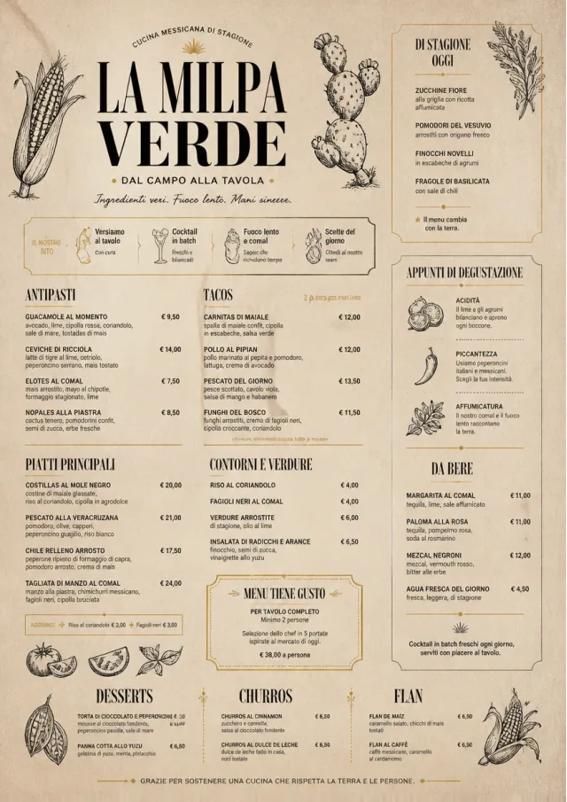 Farm Table Rustic mexican-menu menu template preview
