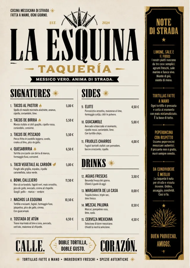 Street Stall Flyer mexican-menu menu template preview