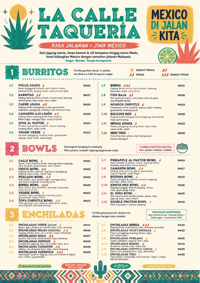 Street Stall Energy mexican-menu menu template preview