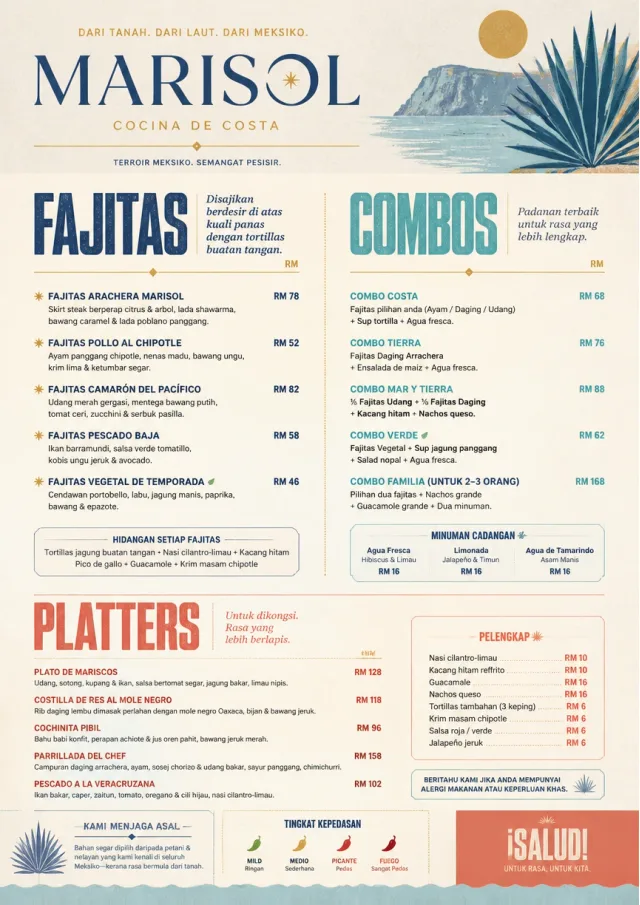 Fine Regional mexican-menu menu template preview