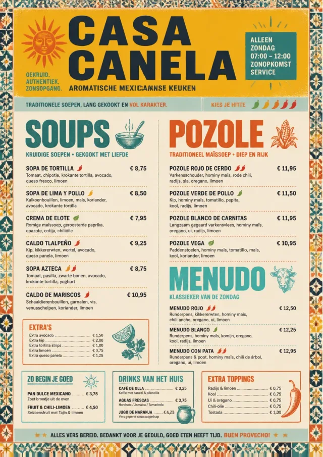Spice Market Bold mexican-menu menu template preview