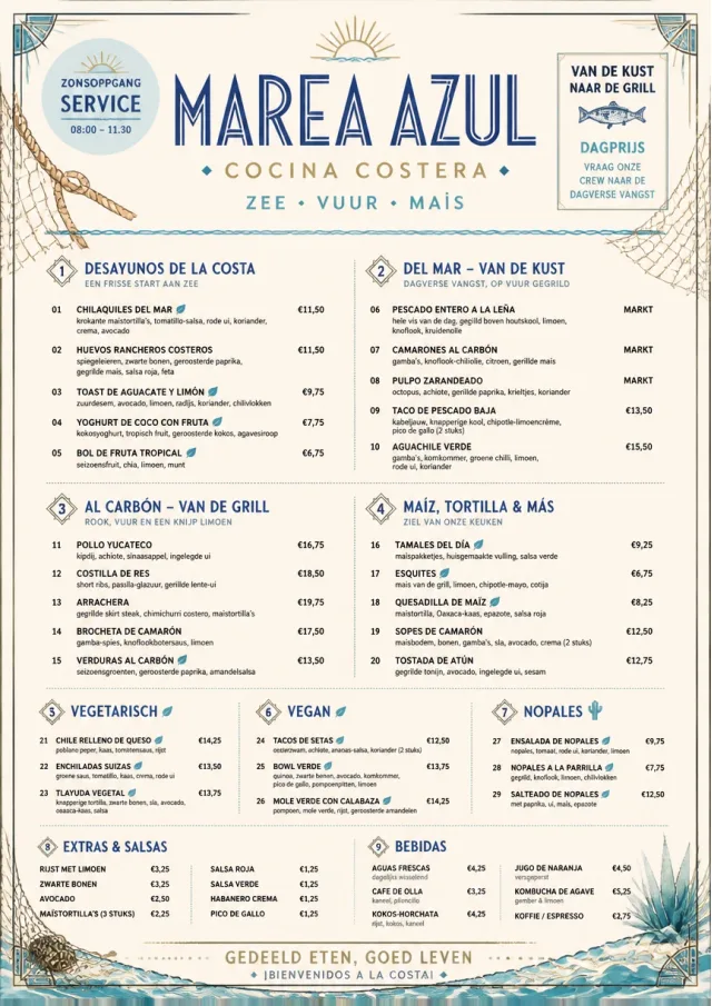 Coastal Regional mexican-menu menu template preview