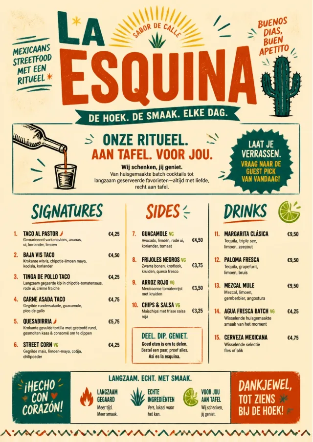 Street Stall Flyer mexican-menu menu template preview