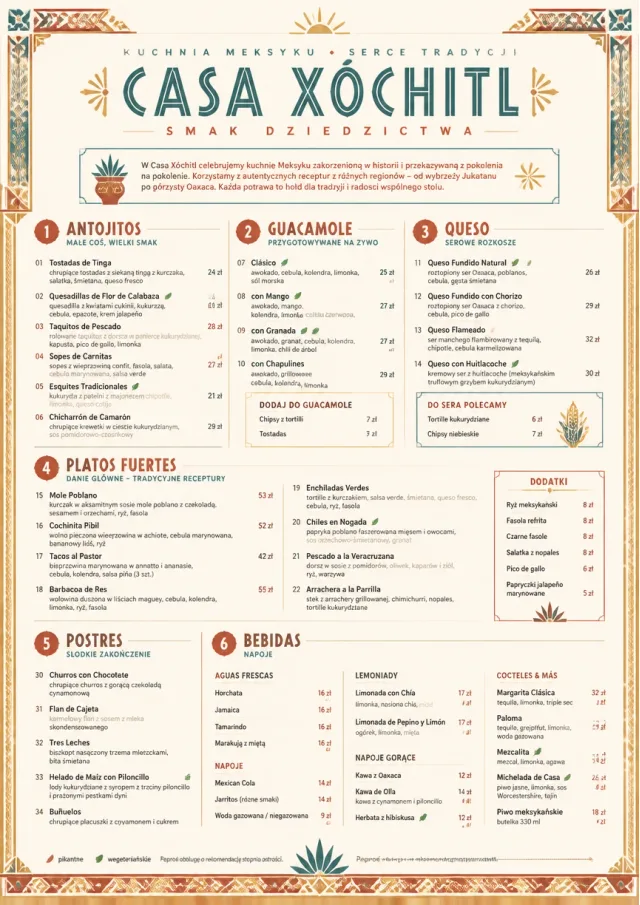Heritage Tradition mexican-menu menu template preview