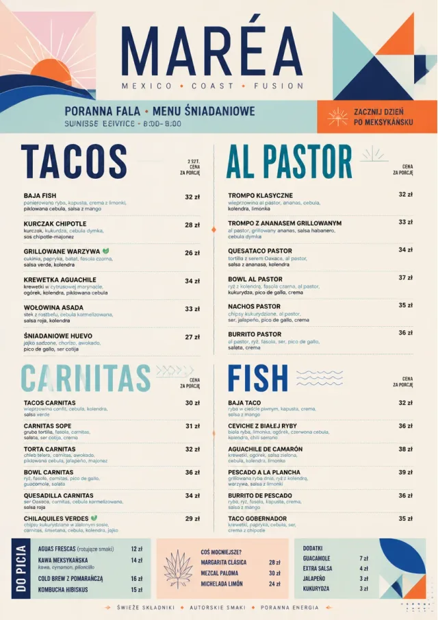 Modern Fusion mexican-menu menu template preview
