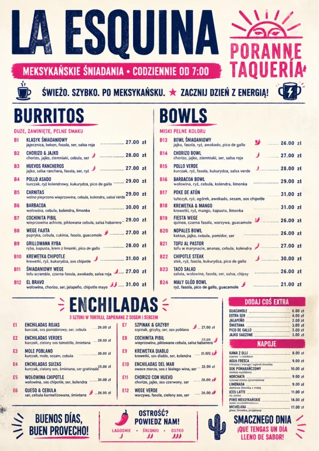 Street Stall Energy mexican-menu menu template preview