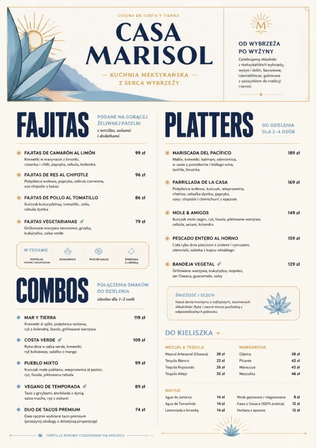 Fine Regional mexican-menu menu template preview