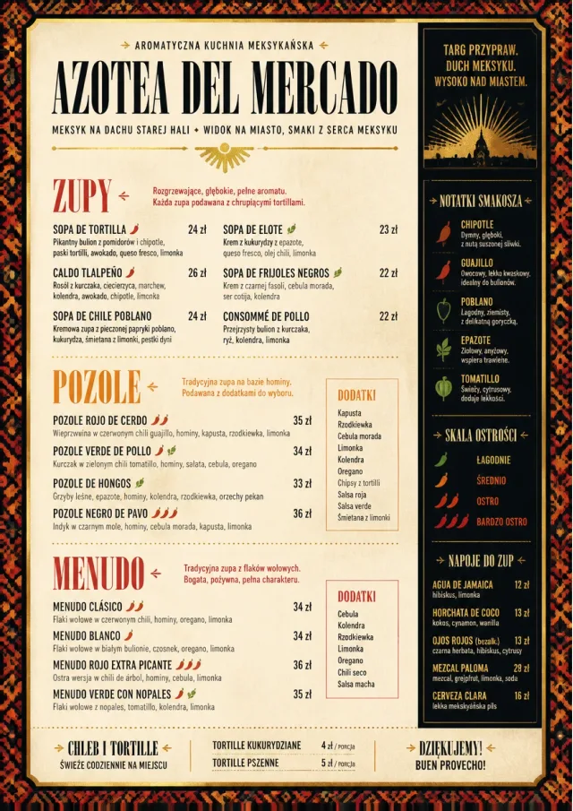 Spice Market Bold mexican-menu menu template preview