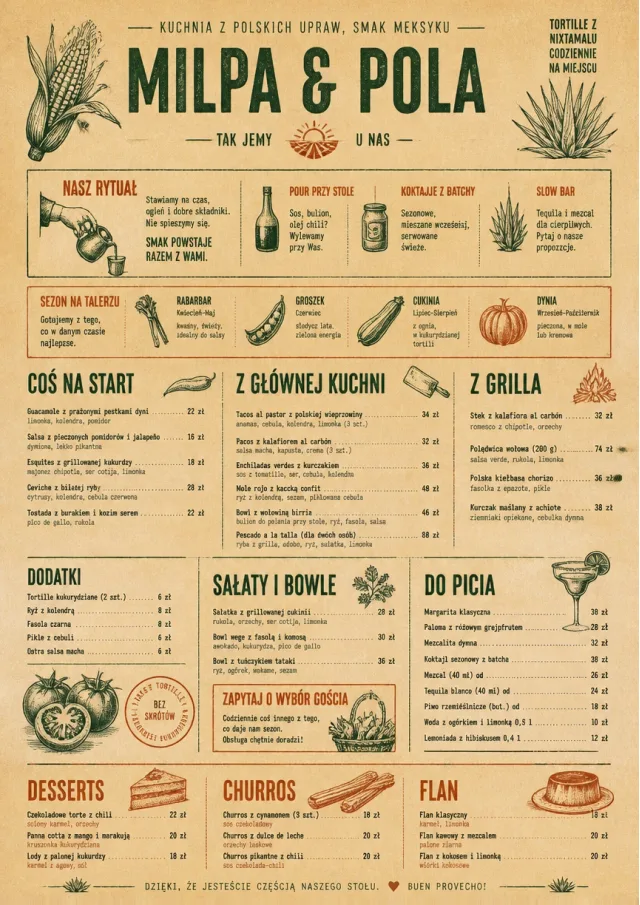 Farm Table Rustic mexican-menu menu template preview