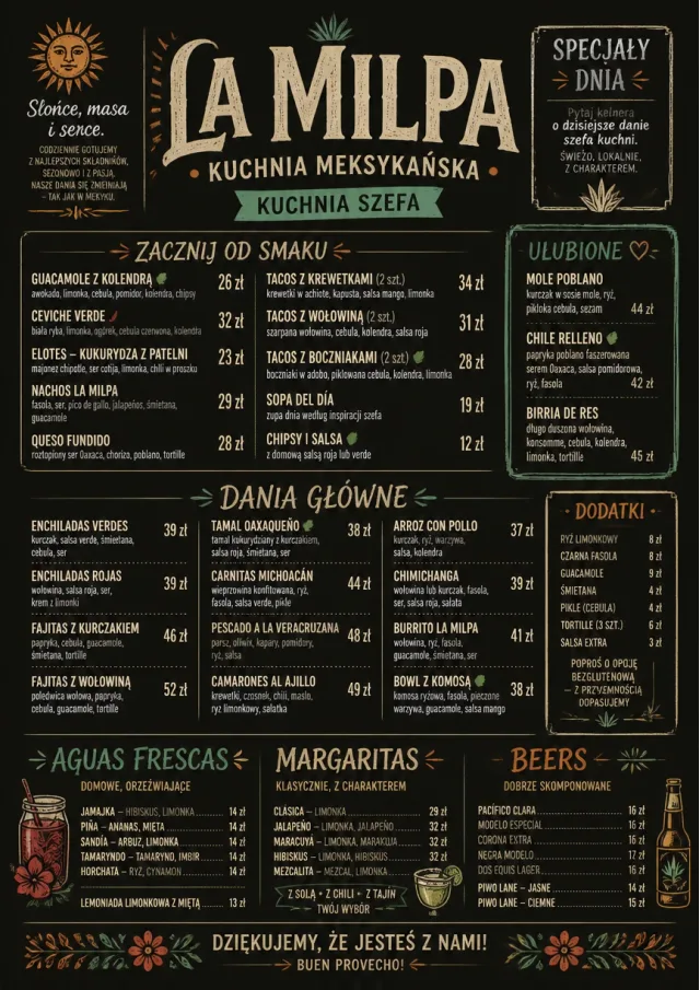 Chef Specials Board mexican-menu menu template preview