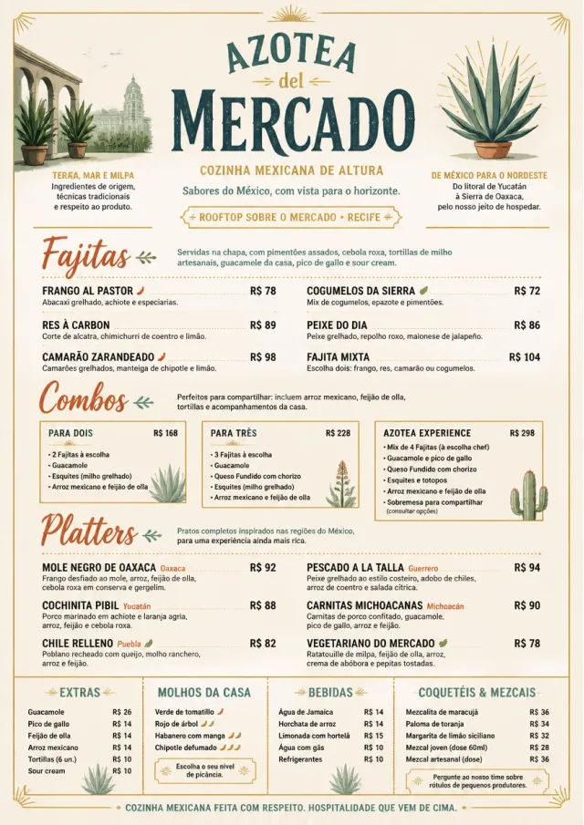Fine Regional mexican-menu menu template preview