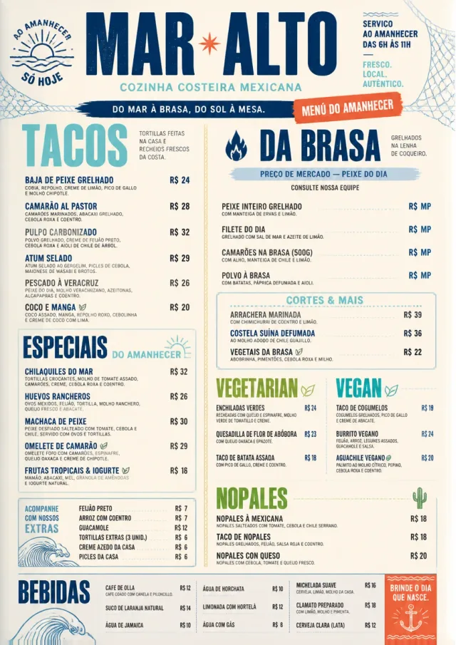 Coastal Regional mexican-menu menu template preview