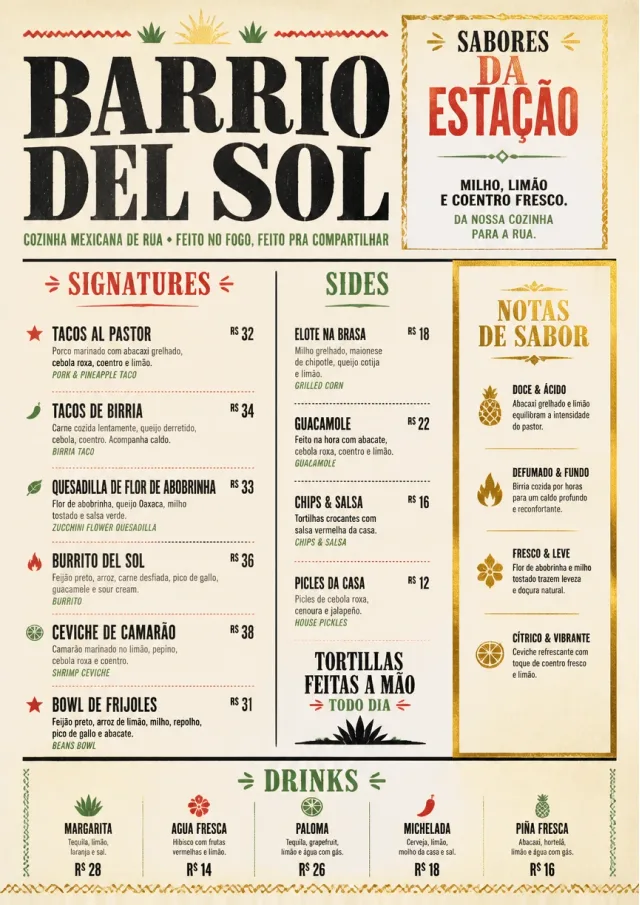 Street Stall Flyer mexican-menu menu template preview