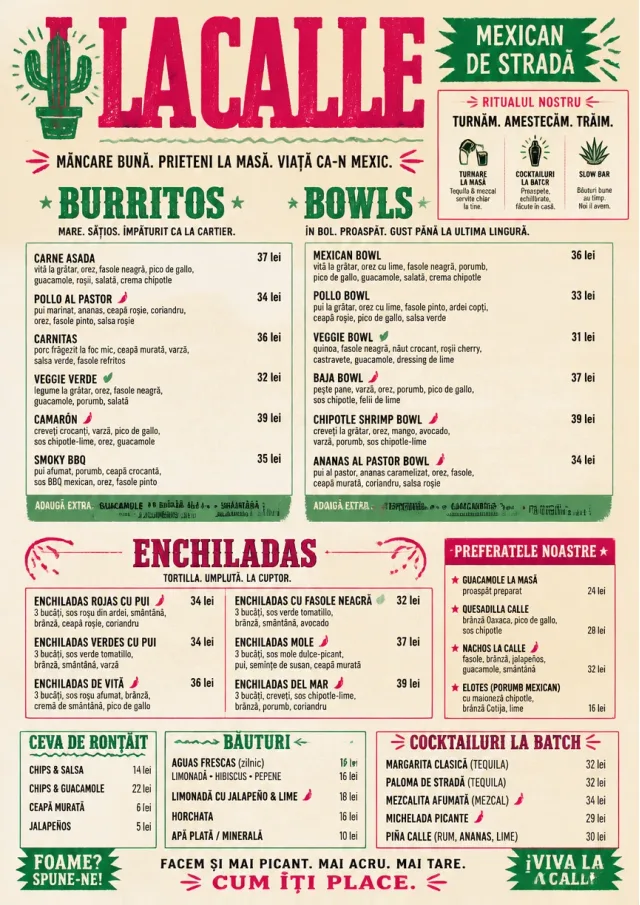Street Stall Energy mexican-menu menu template preview