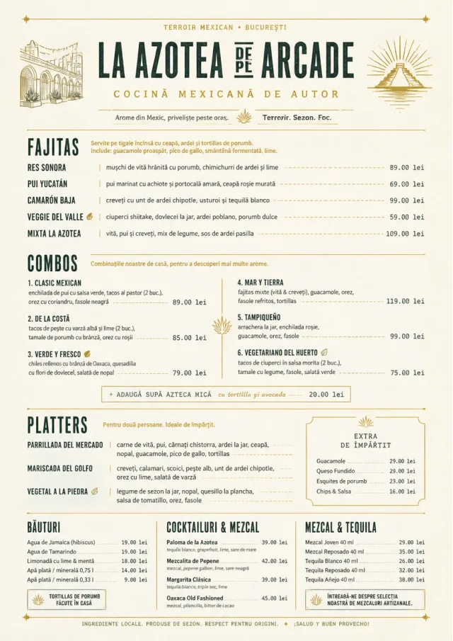 Fine Regional mexican-menu menu template preview