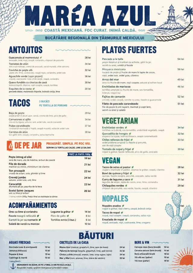 Coastal Regional mexican-menu menu template preview