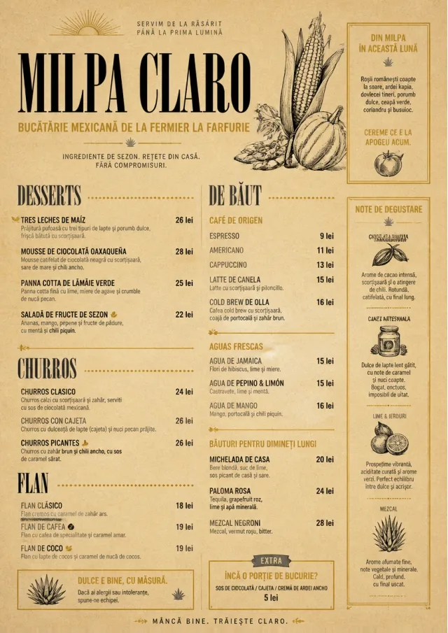 Farm Table Rustic mexican-menu menu template preview