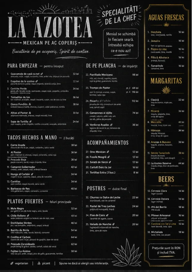 Chef Specials Board mexican-menu menu template preview