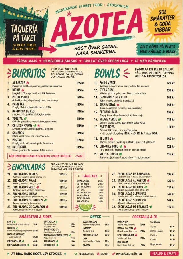Street Stall Energy mexican-menu menu template preview