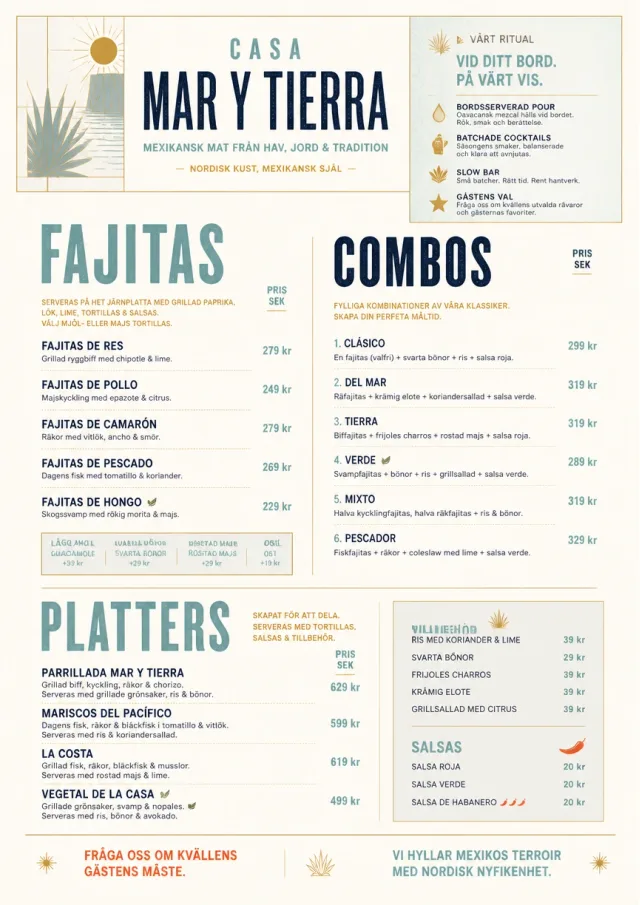 Fine Regional mexican-menu menu template preview