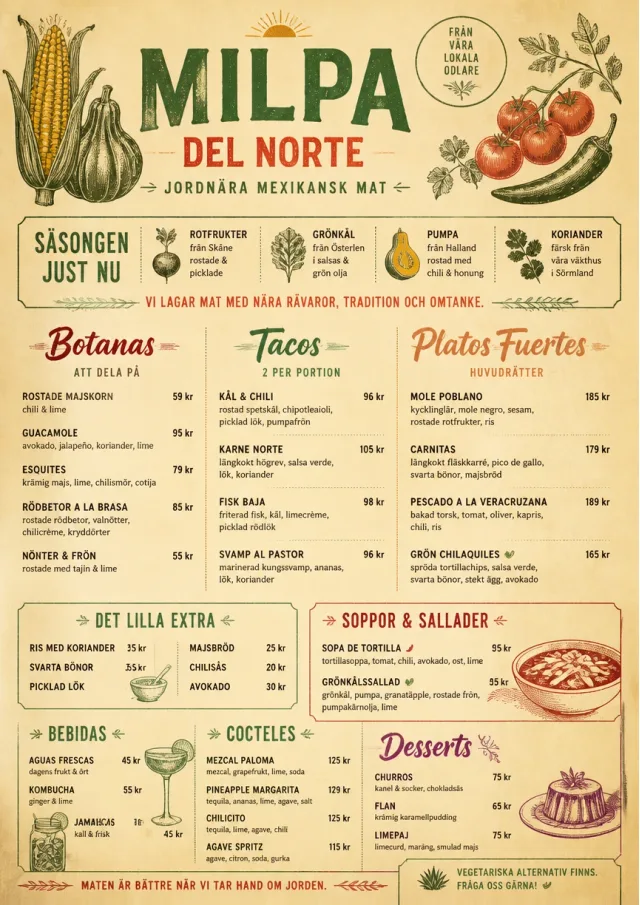 Farm Table Rustic mexican-menu menu template preview