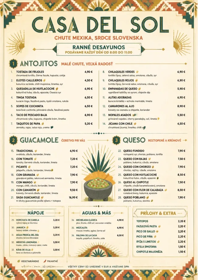 Heritage Tradition mexican-menu menu template preview