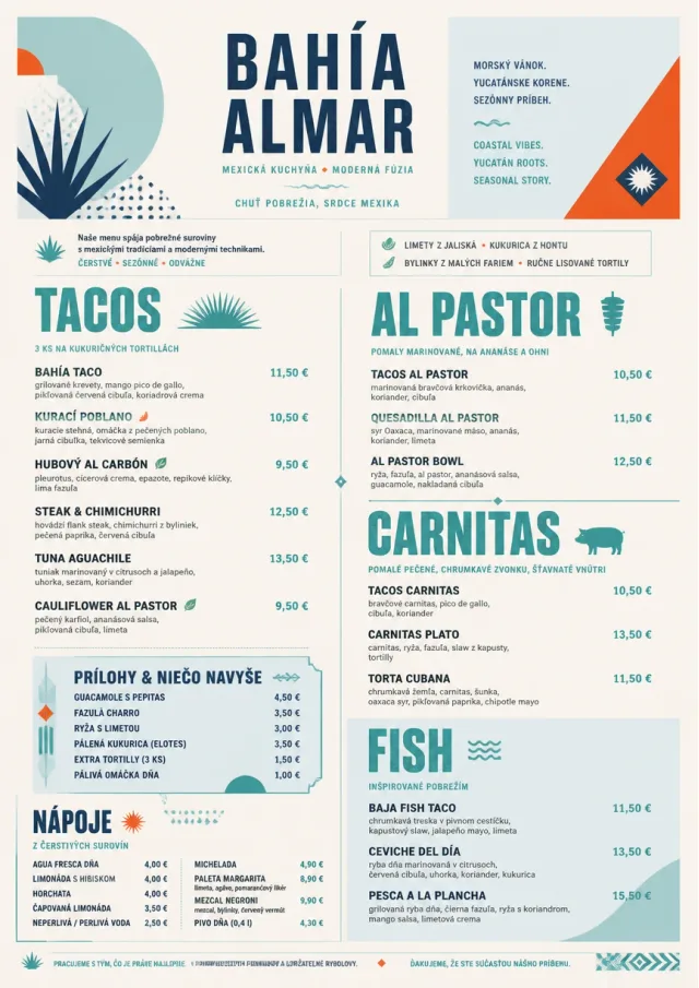 Modern Fusion mexican-menu menu template preview
