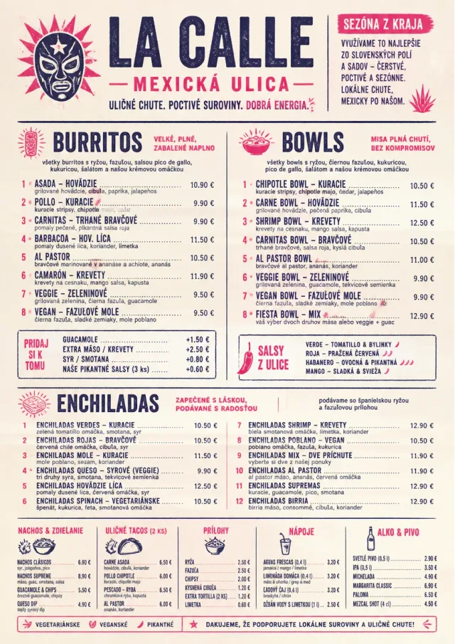 Street Stall Energy mexican-menu menu template preview