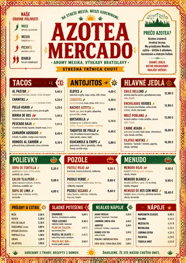 Spice Market Bold mexican-menu menu template preview