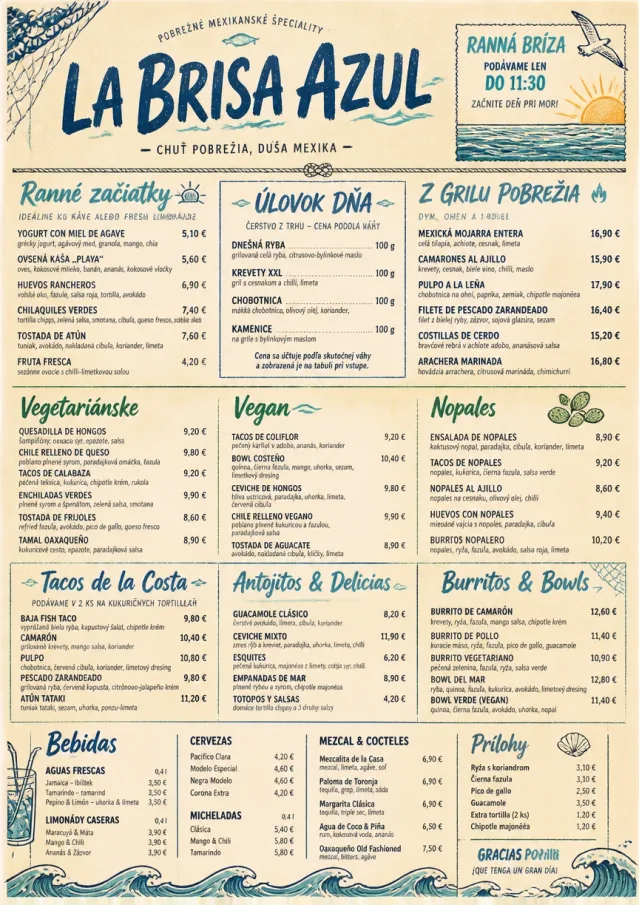 Coastal Regional mexican-menu menu template preview