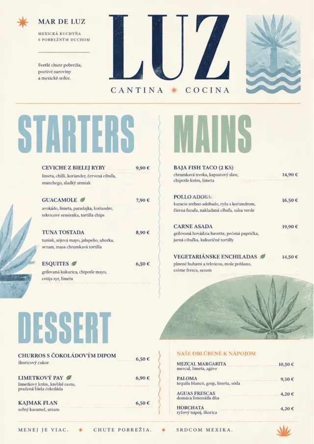 Chef Carte Brève mexican-menu menu template preview