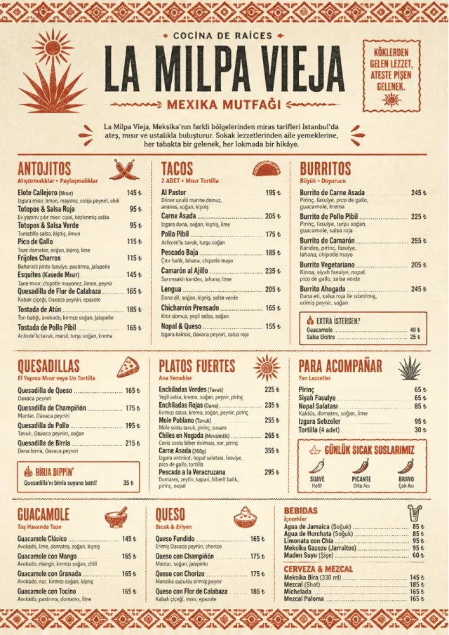Heritage Tradition mexican-menu menu template preview