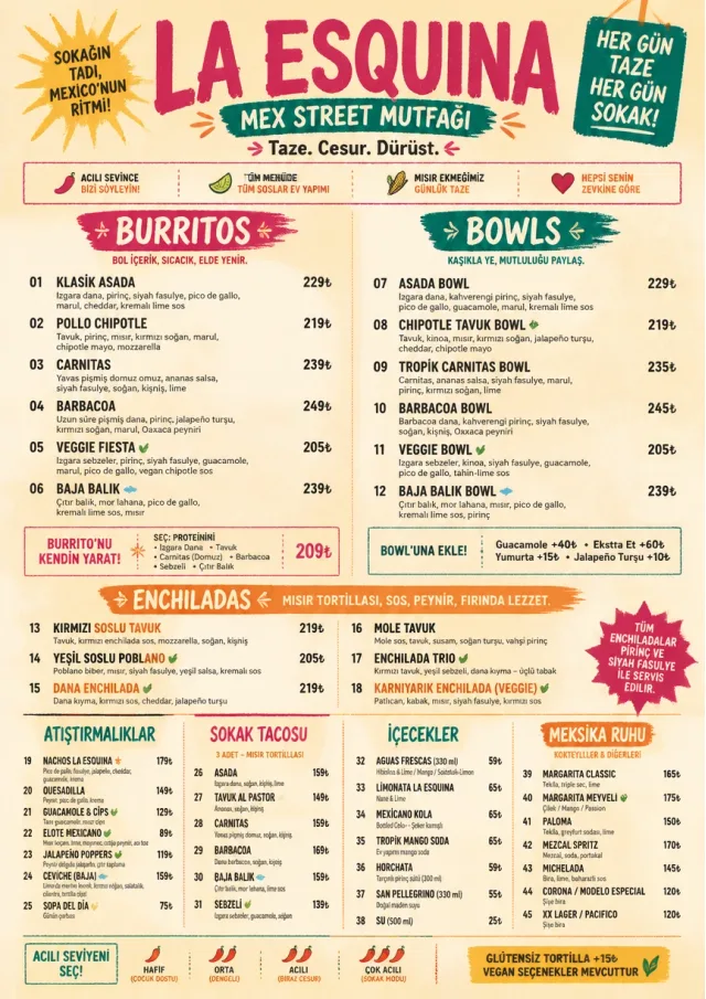 Street Stall Energy mexican-menu menu template preview